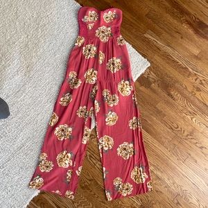Band of Gypsies floral strapless jumpsuit
